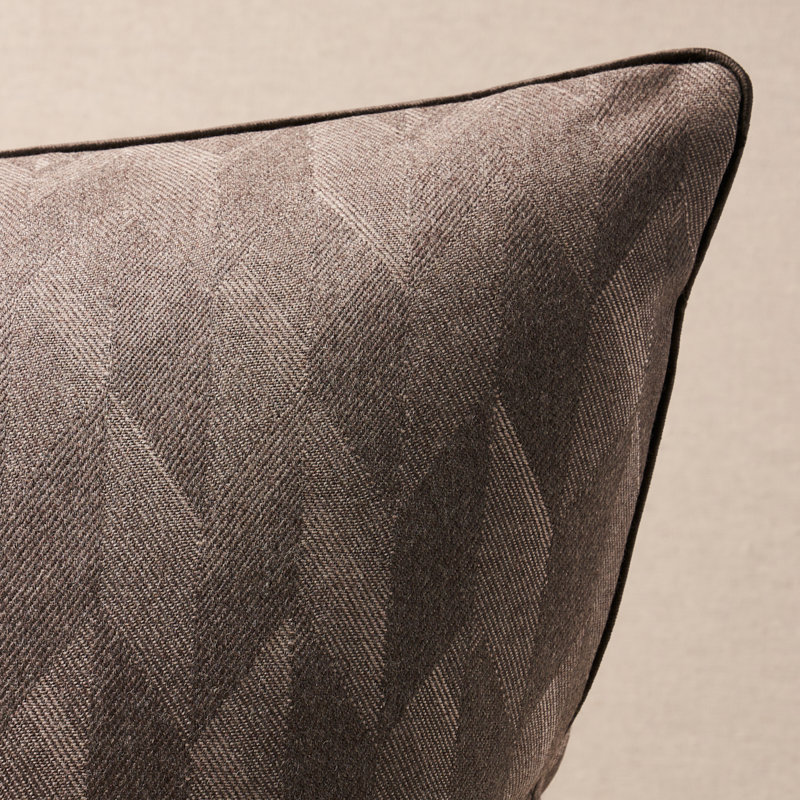 Schumacher x Patterson Flynn Ezra Wool Pillow, Basalt, 20" x 20"