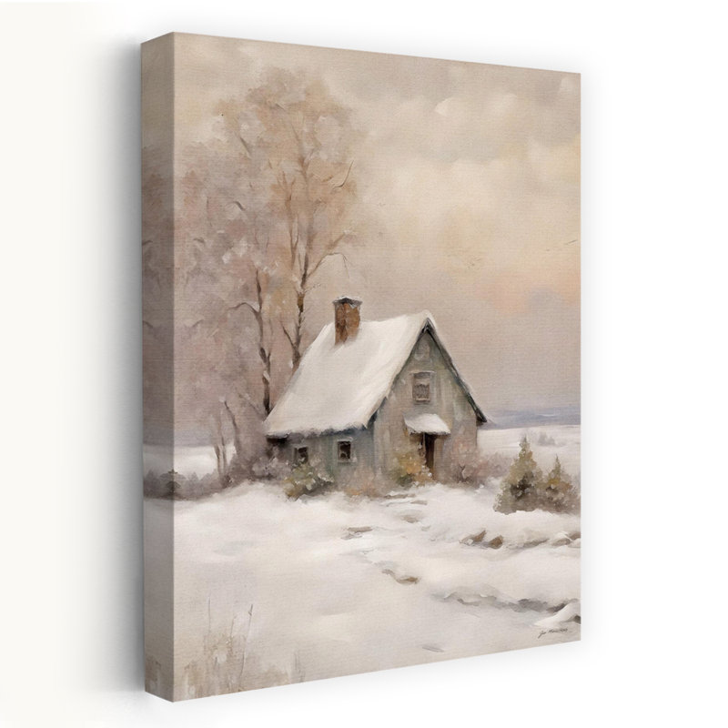 Paysage d'hiver abstrait givré, paysage contemporain, H 24 po x l 16 po