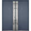 Porte avant double en métal pré-suspendue à l'avant / deux portes en acier inoxydable graphite gris 0729-111445138