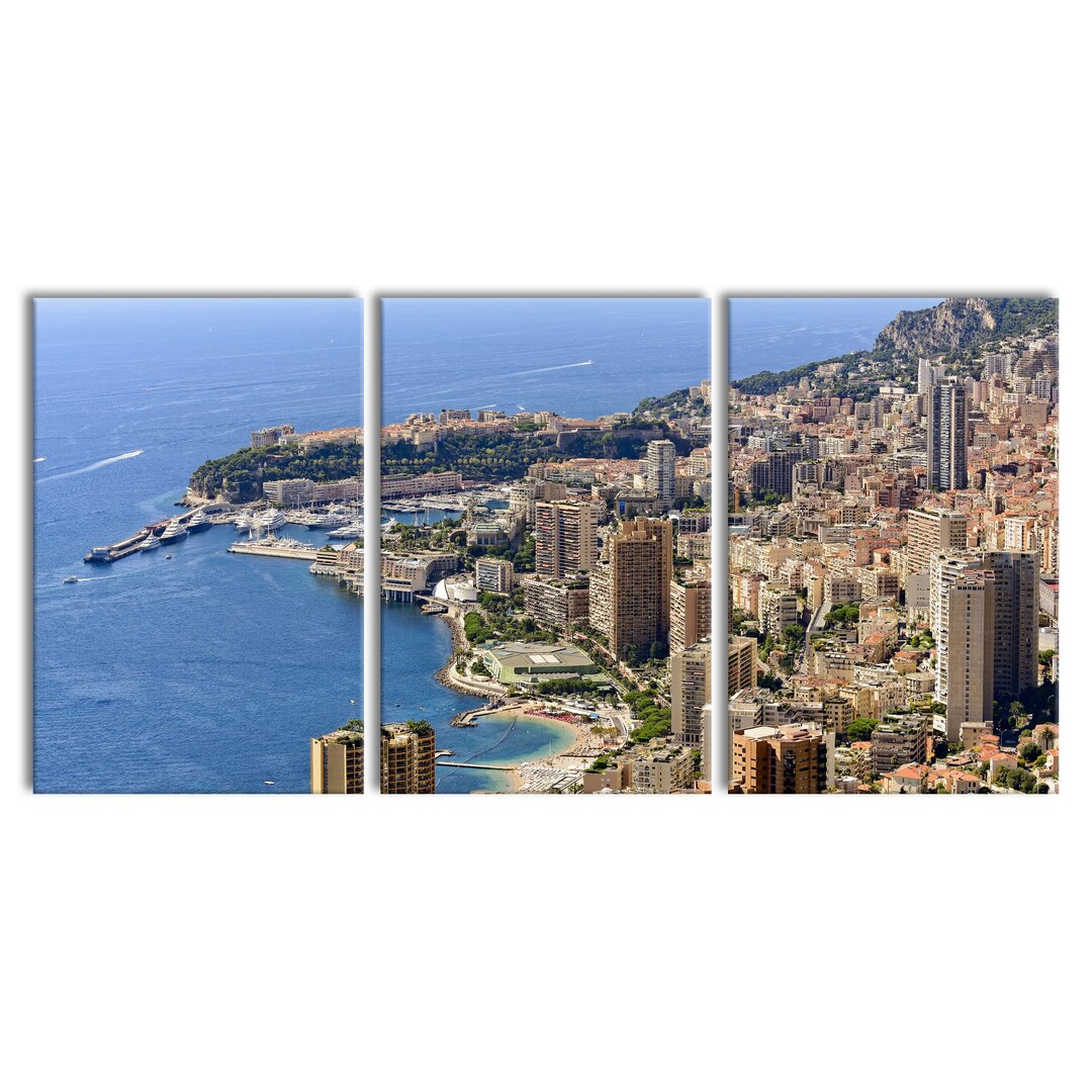 3-tlg. Leinwandbilder-Set View of Monte Carlo