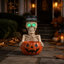 Ensemble de figurines de squelette avec bol à bonbons citrouille et bougeoir pour décoration de table d'Halloween