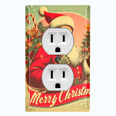 Plaque murale standard Merry Christmas Santa Claus