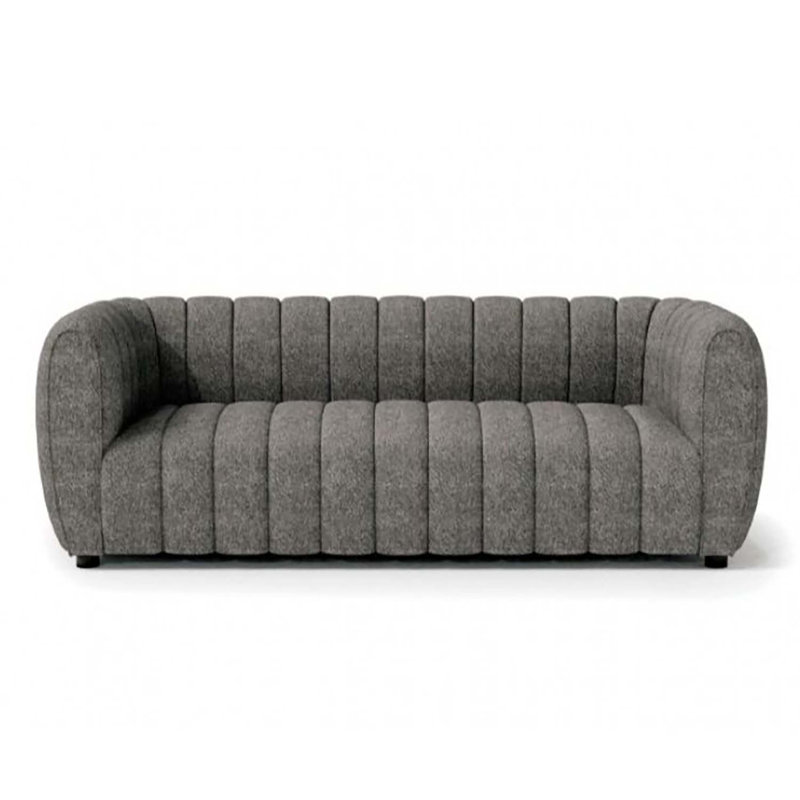 Canapé rembourré Javette, Gris anthracite, H 31,5 po x l 82,5 po x P 34,5 po