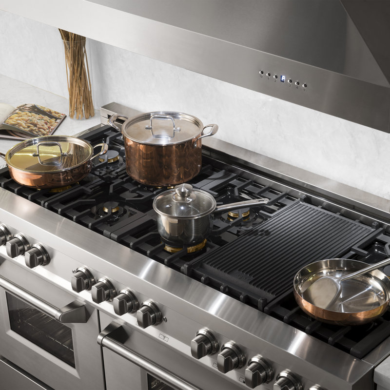 ZLINE 60" Legacy Dual Fuel Range, Red Matte Stainless Steel
