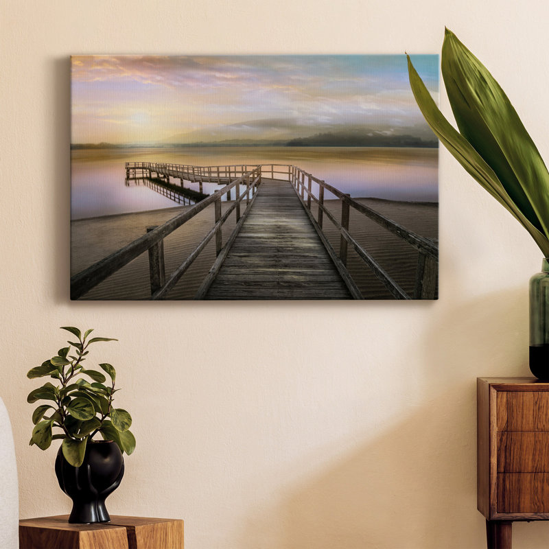 Morning on the Lake - Photographie sur toile tendue, H 60 po x l 40 po x P 1 po