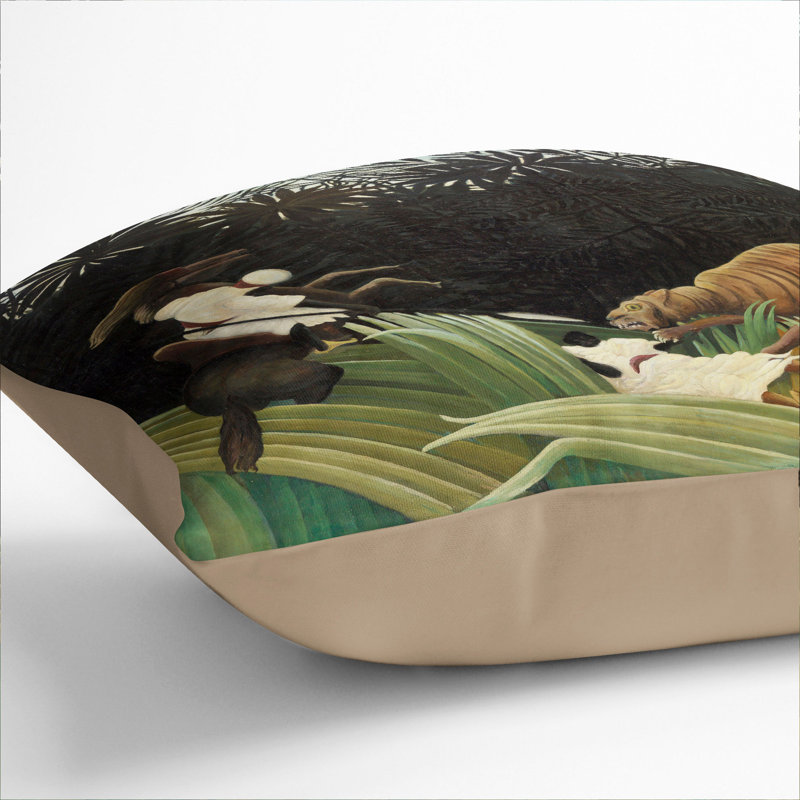 Scouts attacked Scatter Cushion, 40cm H x 40cm W x 15cm D, Stone