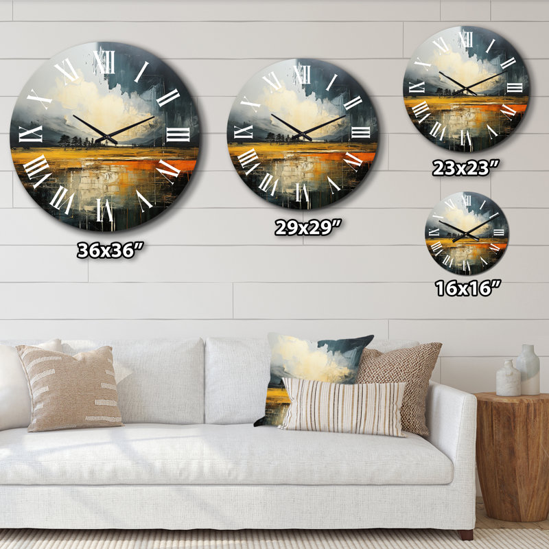 Horloge murale en métal Deshi, Très grand