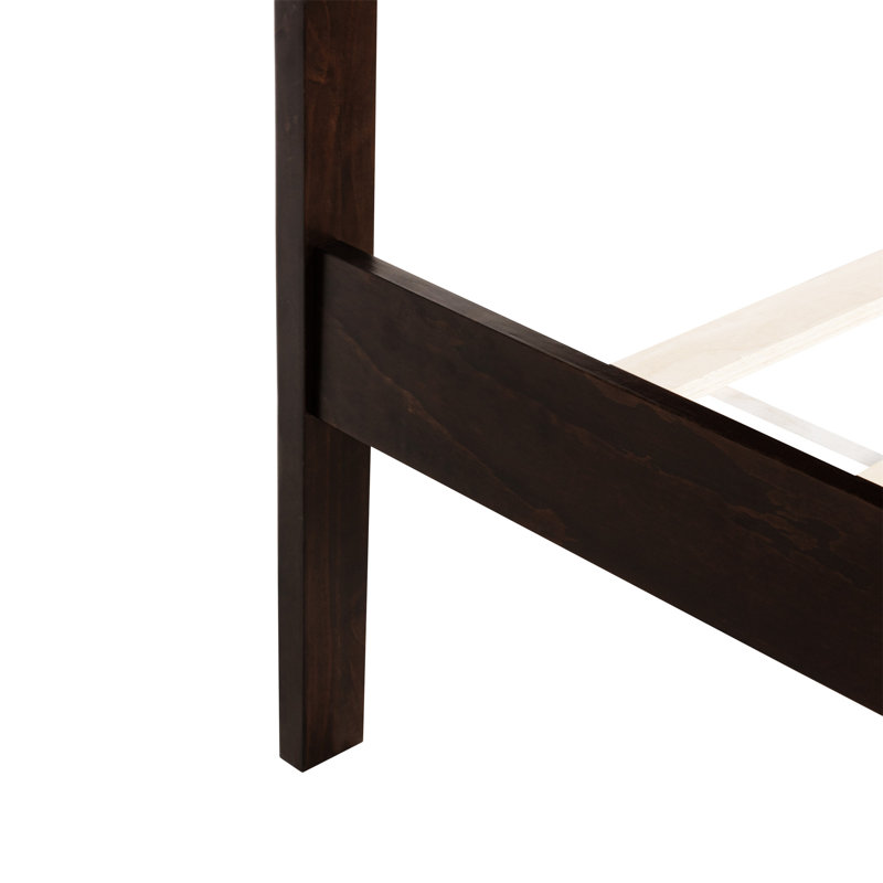 Lit avec tête et pied de lit hauts, lit en bois de pin avec cadre de lit renforcé