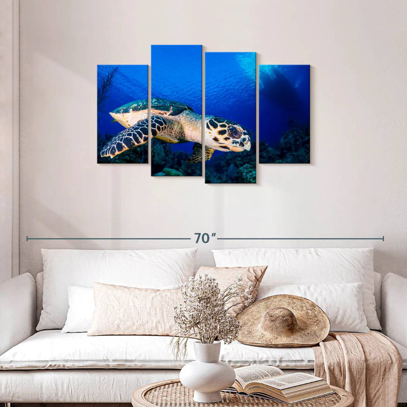 Brampt Underwater Hawksbill Turtle, 27" H x 43" W