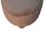 Repose-pieds rond en fausse fourrure Mocha
