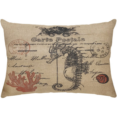 Zelaya Jute / Sisal Reversible Throw Pillow
