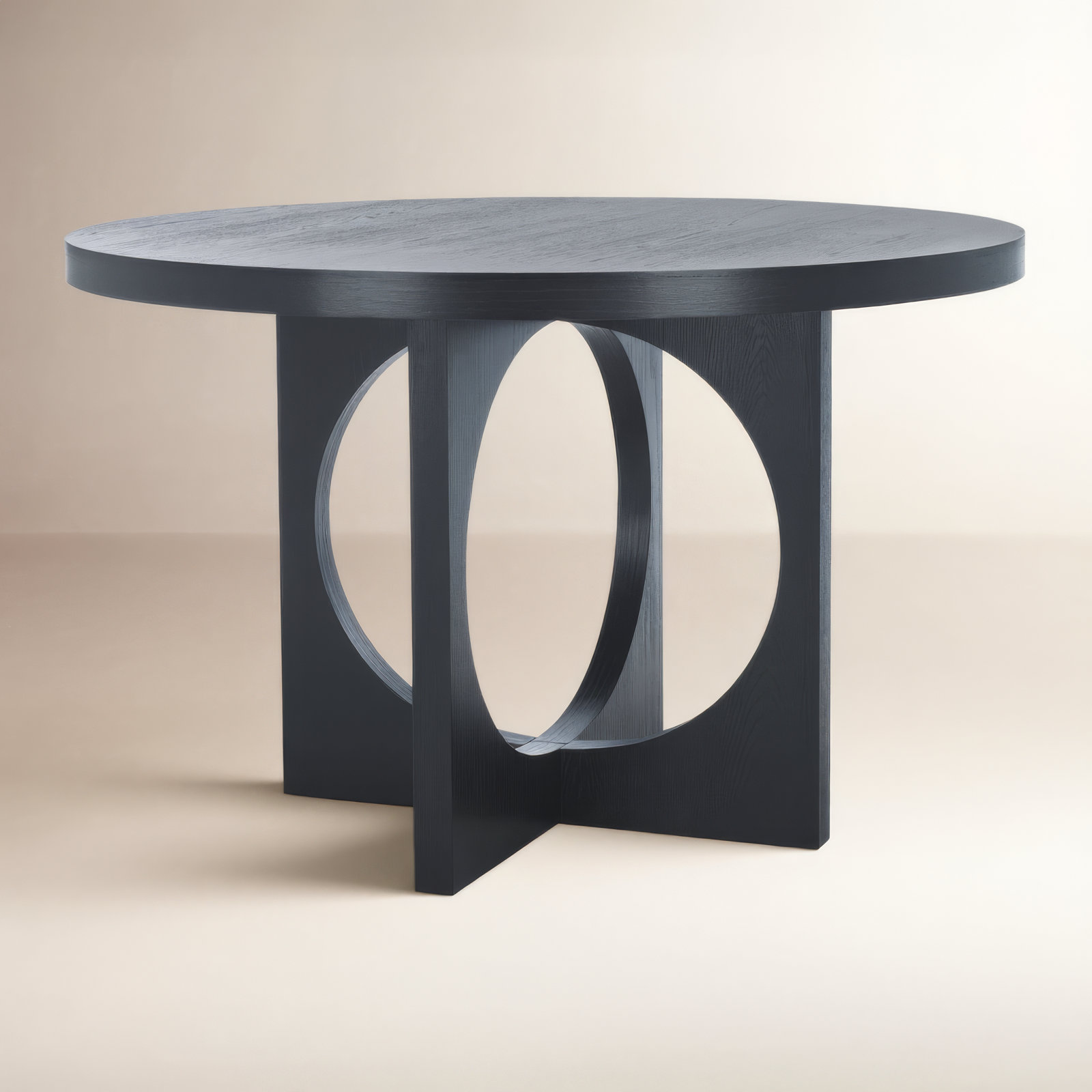 Vischer 47'' Round Dining Table, Black