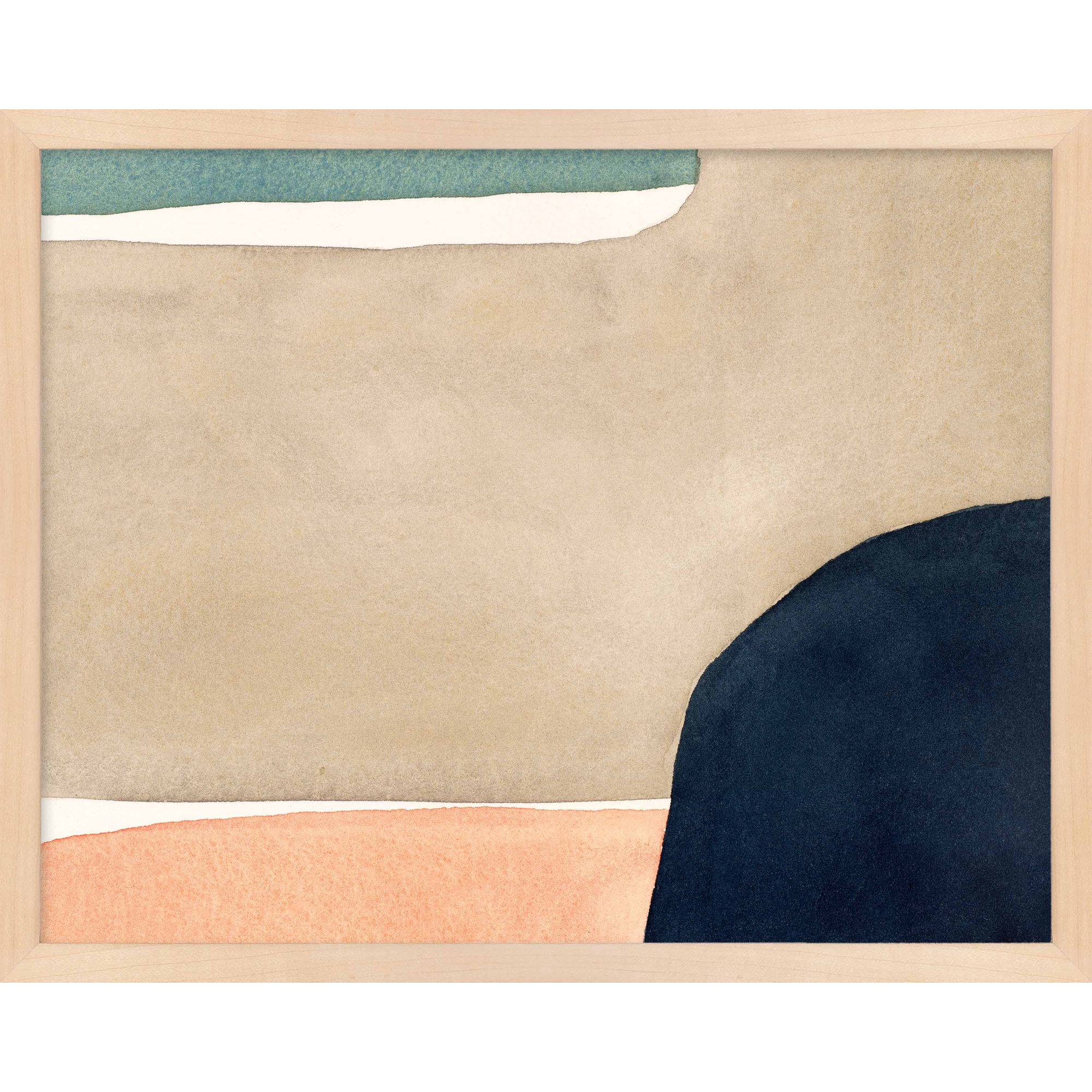 Hazy Gray by Julia Balfour, 24" H x 30" W x 1.25" D, Maple Picture Framed Paper