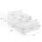 Helton Oversized Upholstered White Faux Rabbit Fur Flannel Chaise Lounge with Armrests & Throw Pillows-1898222740