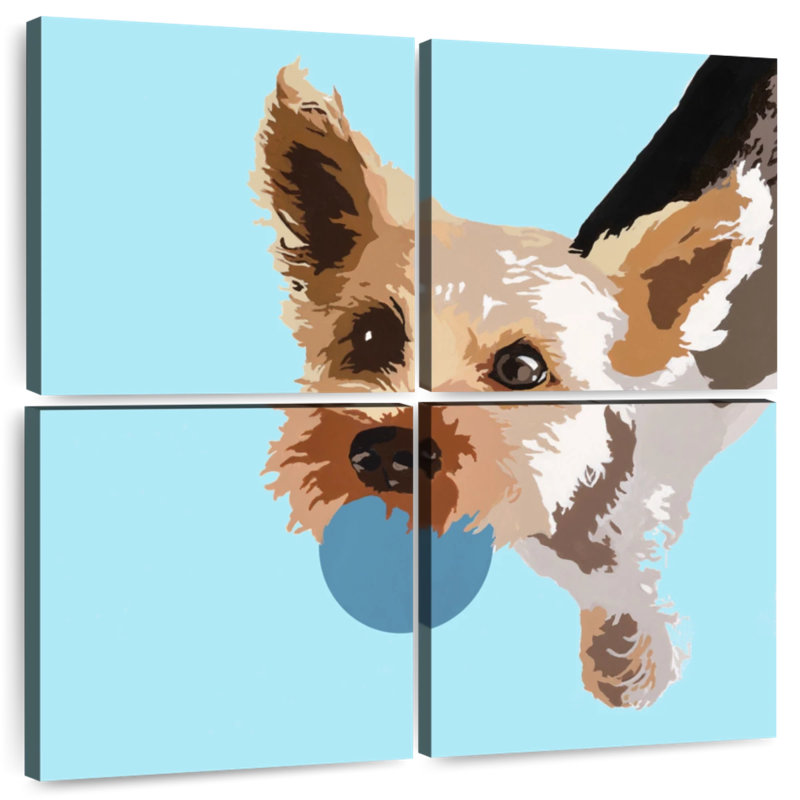 Brampt Rex On Light Blue, 45" H x 45" W