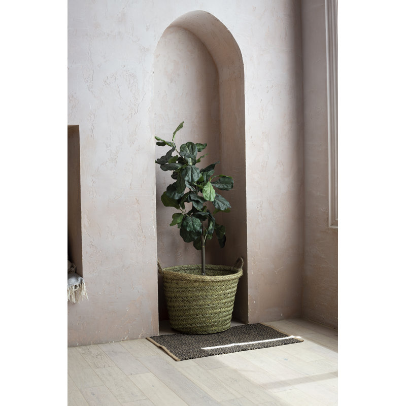 Panier en osier, H 17 po x l 24 po x P 24 po