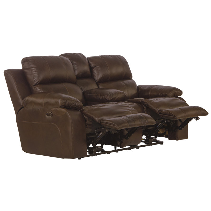 Causeuse inclinable en cuir 79 po Zunaira, Électrique