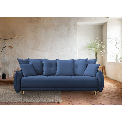 Lazy Lukka 3 Seater Convertible Corduroy Sofa Bed with Storage