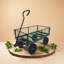 Les chariots de jardin Wagon Cart facilitent le transport du bois de chauffage (vert)-122456962