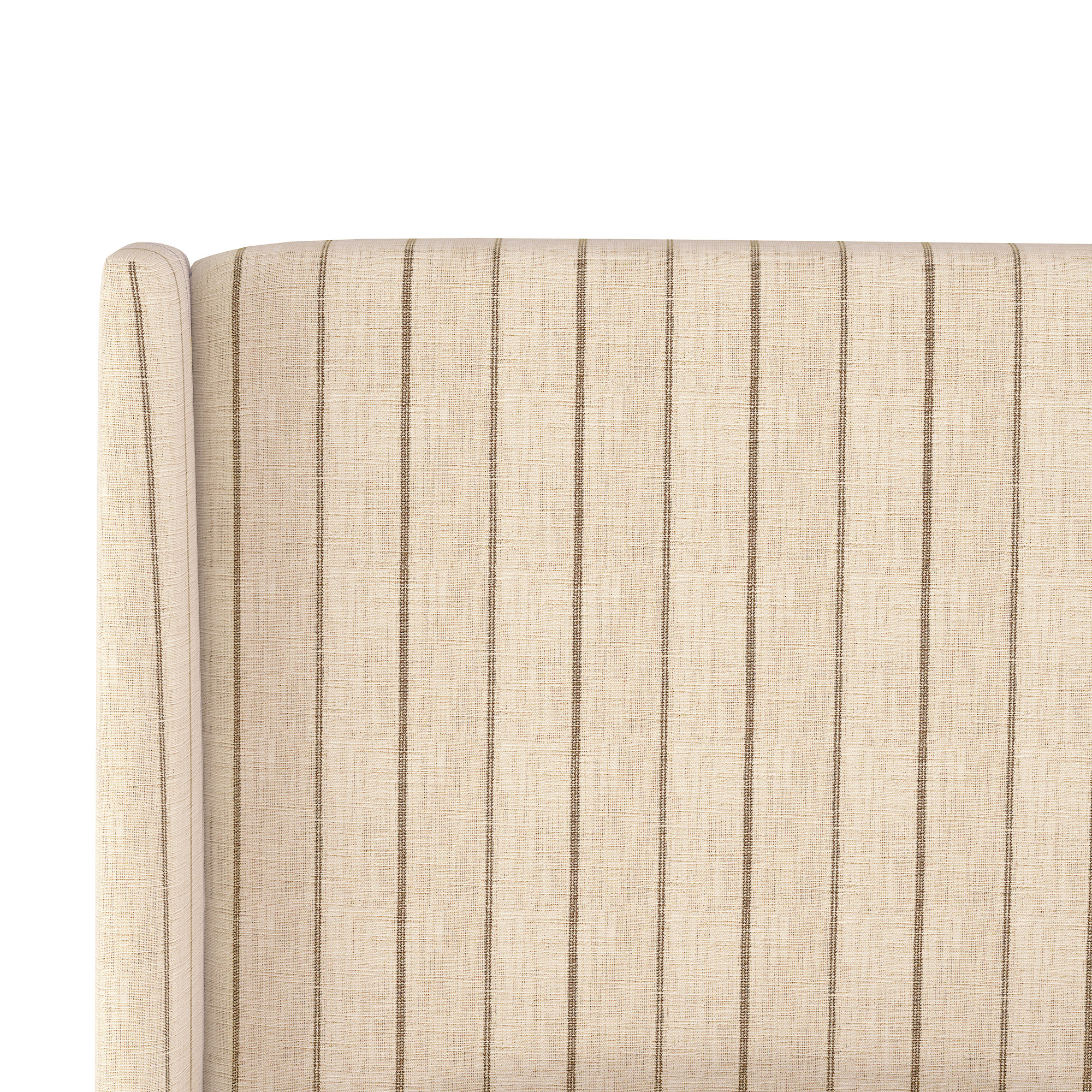 Tilly Upholstered Headboard, Twin, Fritz Charcoal Stripe
