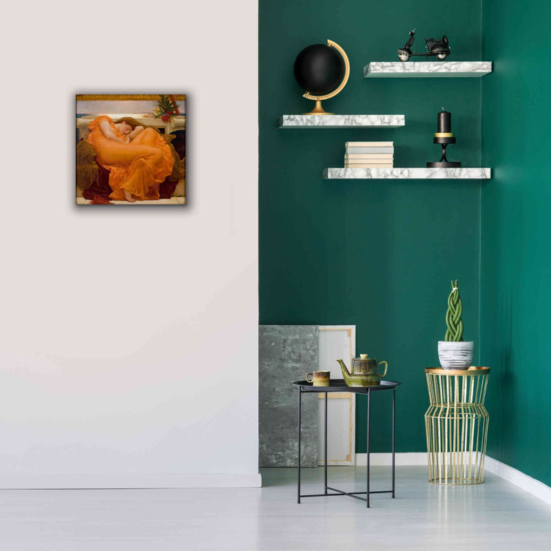 «Flame June» par Sir Frederick Leighton, art mural sur toile, H 18 po x l 18 po x P 0,75 po