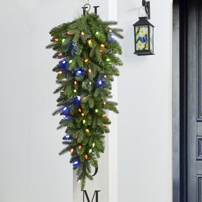 Faux feston de Noël avec lumières Perina
