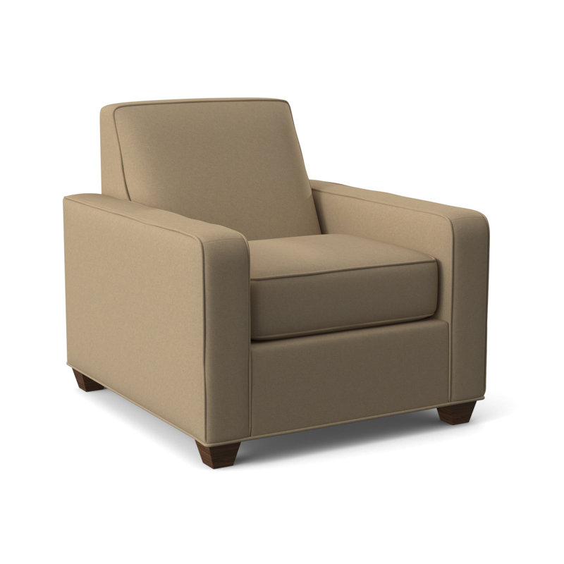 Avery Upholstered Armchair, Montana Walnut, Dillon Buff