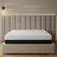Grand matelas en mousse viscoélastique imprégnée de cuivre de 12 po - Blanc et gris, certifié CertiPUR-US, gel rafraîchissant et tissu à changement de phase pour un sommeil réparateur-245410441