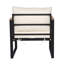 Chaise de patio en bois d'acacia et métal avec coussins