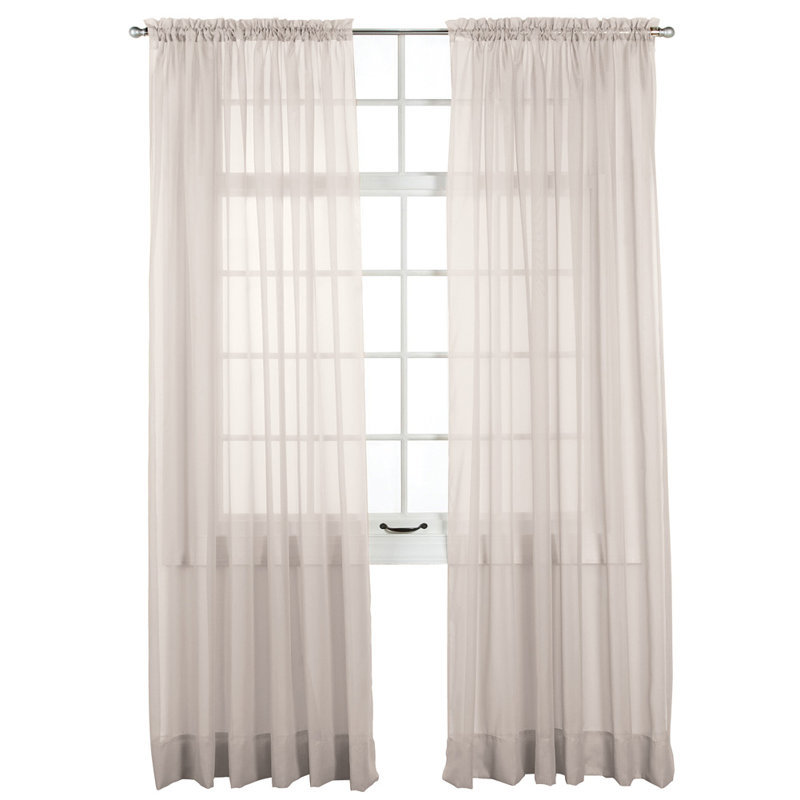 Winston Brands Elegance Polyester Sheer Curtain Single Panel