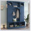 Portemanteau moderne tout-en-un avec tablettes réglables, banc de rangement de style campagnard arqué classique avec armoires latérales doubles, organisateur de hall d'entrée élégant avec 7 crochets pour vestibule, couloir-634205945