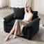 Fauteuil d'appoint surdimensionné en chenille avec repose-pieds-2508165