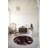 Purple Red Themed Multicolored Mixed Shape Patterned Modern Woven Base Round Decorative Carpet-900747901