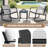 3 Piece Rocking Cafe Furniture Set Wicker Outdoor Patio Furniture Balcony Chair Assembly Kit With Glass Coffee Table-468026479