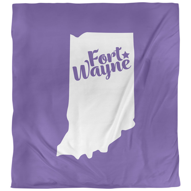 Housse de couette simple fort wayne Indiana, Mauve, Housse de couette simple TG, Polyester brossé