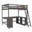 Lit mezzanine double avec bureau en U-1775061855