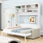 Grand lit escamotable multifonctionnel avec canapé Dorae - Conception peu encombrante-341495865