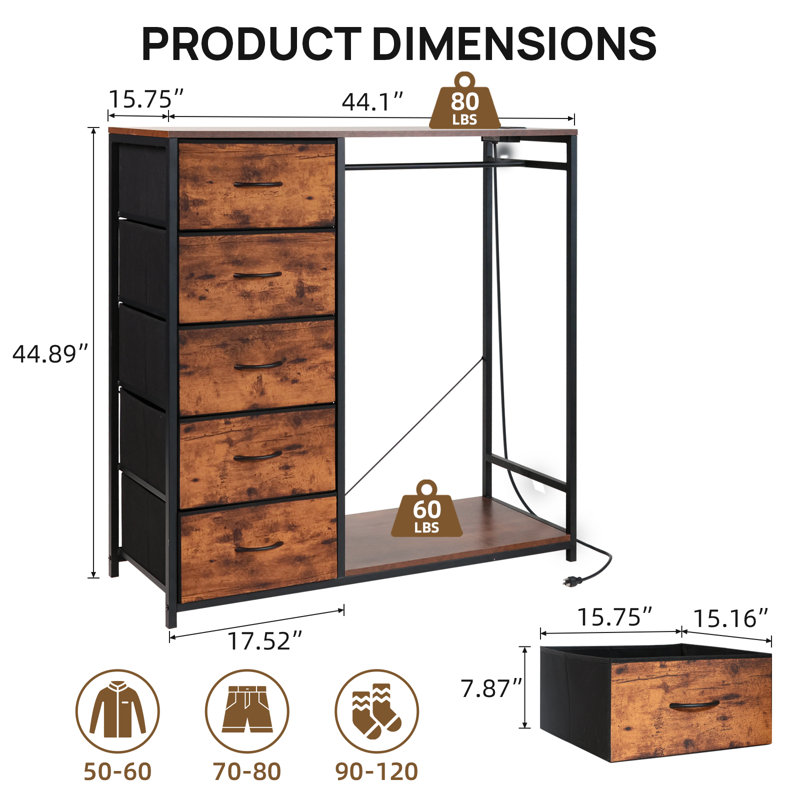 Luminous Clothing Storage Rack