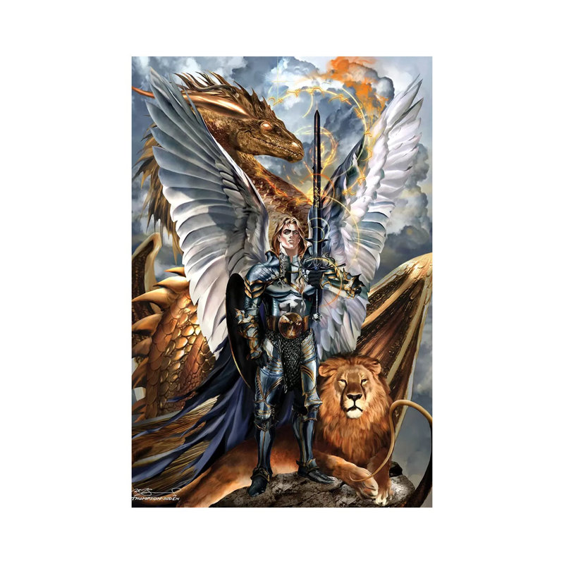 " St. Michael The Archangel ", 40" H x 26" W x 1.5" D