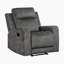 Fauteuil inclinable manuel en microfibre texturé Leylashka-242847880