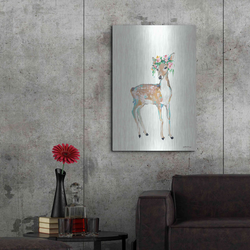 «Doe» par Jessica Mingo sur métal, H 36 po x l 24 po