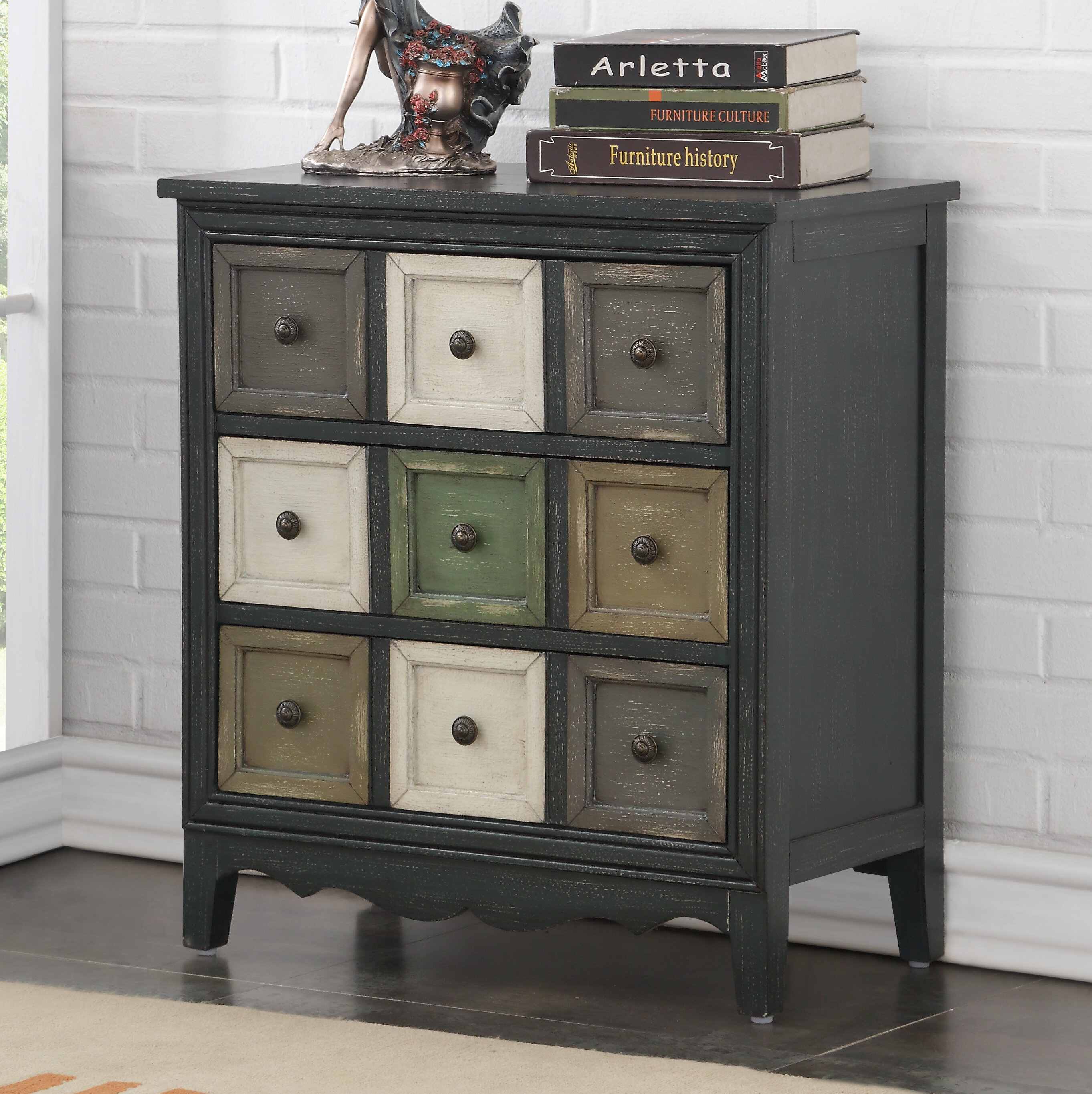 Breakwater Bay Gibsonburg Farmhouse 3 Drawers Dresser with 1 Door