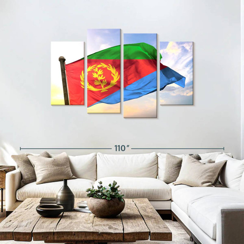 Drapeau Borges Érythrée, H 48 po x l 75 po