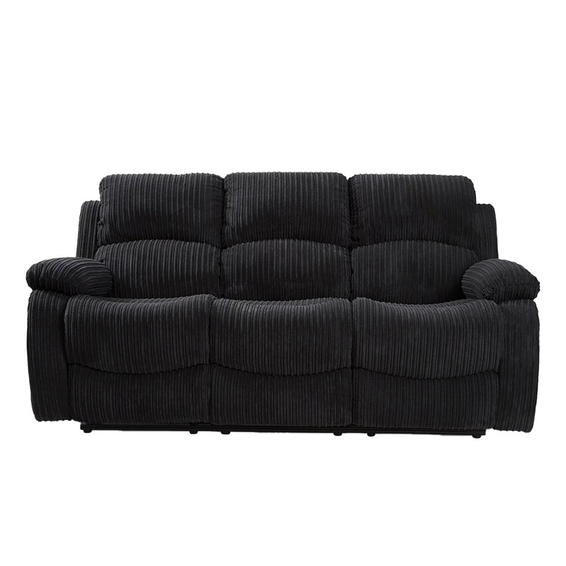 Canapé inclinable Velano, Noir, noir, noir, noir