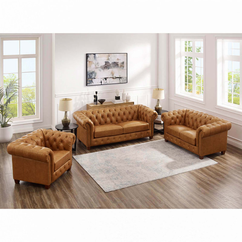 Pull-Up Leather Sofa