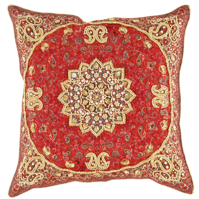 Diamant rouge soie terme 20 po, H 20 po x l 20 po, Rouge oriental