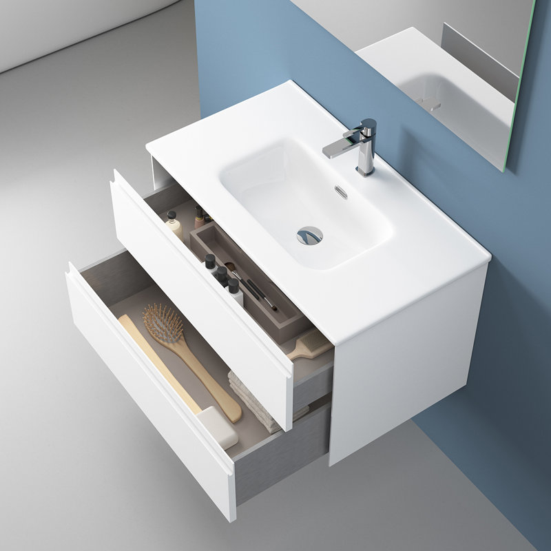 Perla 32'' W Single Vanity, Glossy White