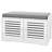 2 Door Shoe Storage With Cushioned Seat - White Entryway Option Bench Padded And Decor