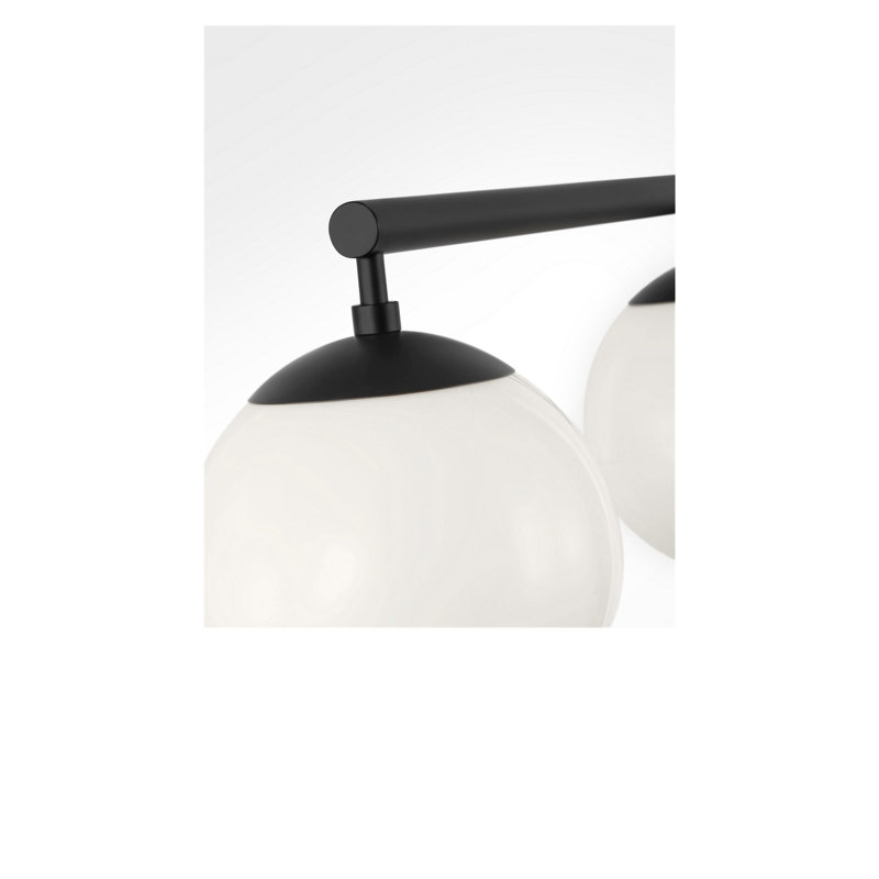 Lustre linéaire à quatre lumières Nube, Nuit noire, Non