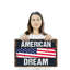 Enseigne américaine en plastique 13 po x 20 po American Dream-119523326